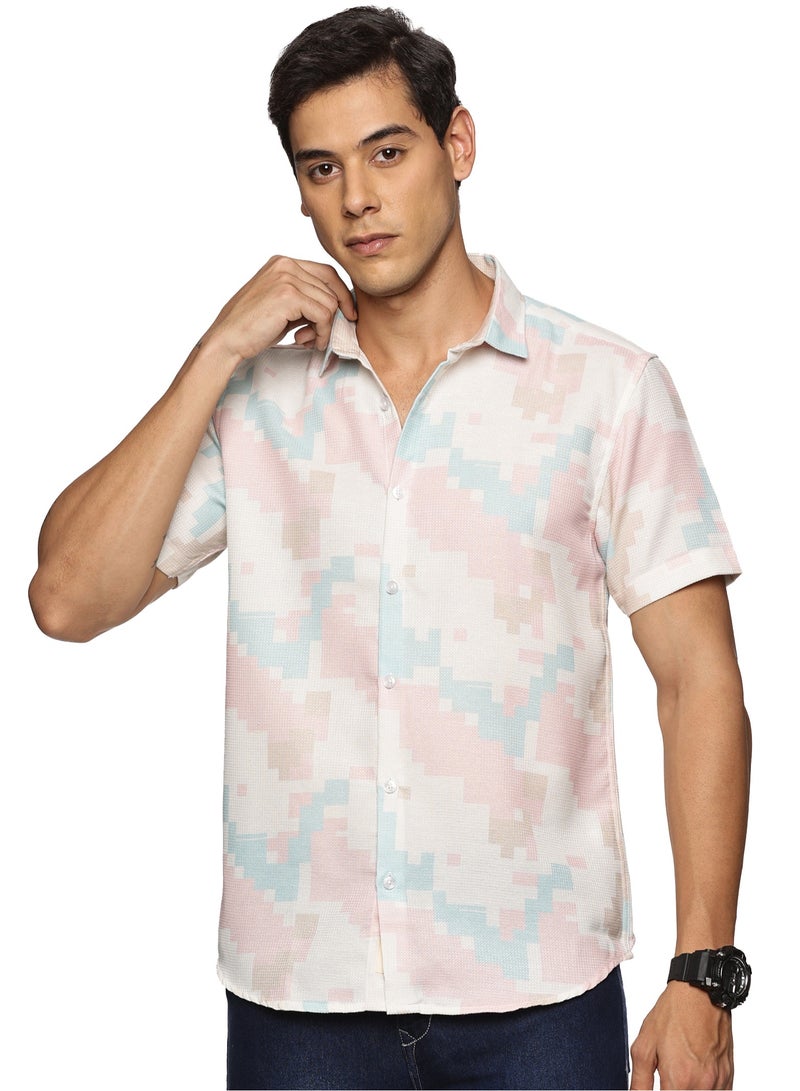 U.S. ELK Men's Printed Shirt | Half sleeves Hawaiian Men formal Shirts | Stylish and Versatile Casual Shirt For Men  - Image 1