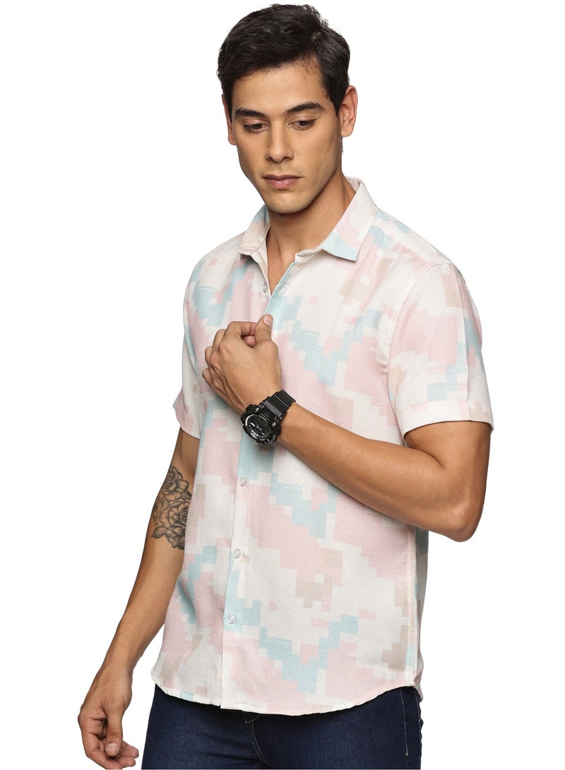 U.S. ELK Men's Printed Shirt | Half sleeves Hawaiian Men formal Shirts | Stylish and Versatile Casual Shirt For Men  - Image 2