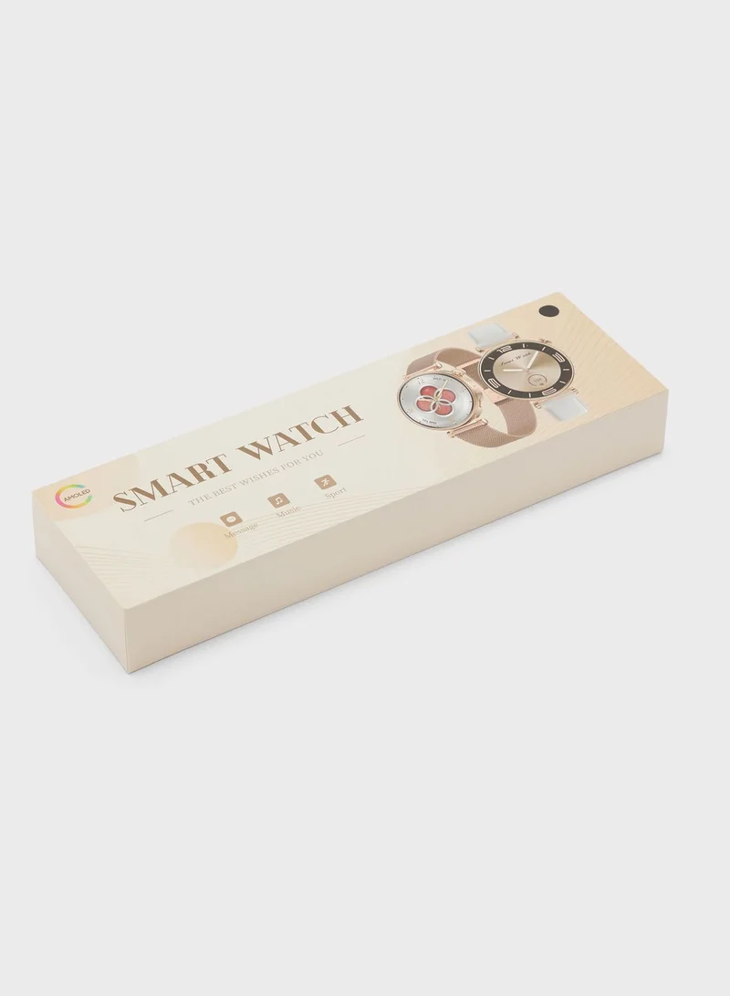 Ginger Amoled Smart Watch With Bluetooth Call, Heart Rate, Blood Pressure And Blood Oxygen Monitoring