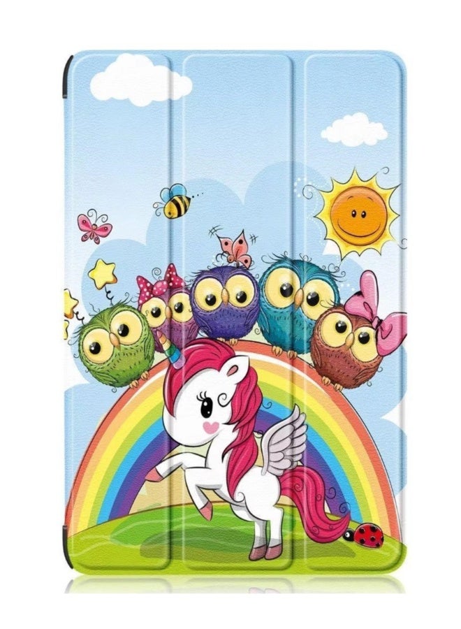 بيوينتي حافظة حماية لجهاز آيباد 10 مصنوعة من الجلد، مزودة بثلاث طيات، بلون جديد يشبه الحصان