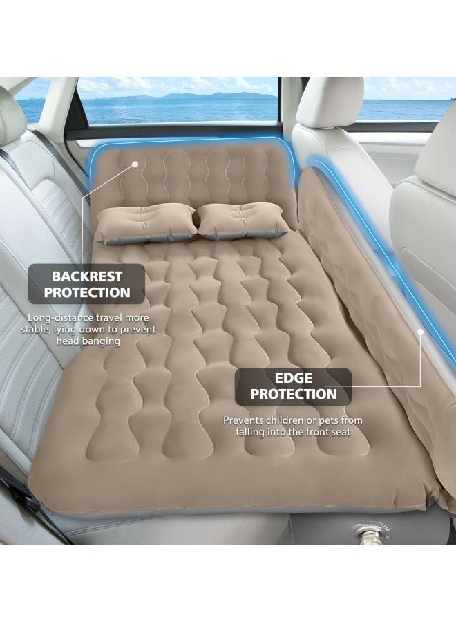 جيجيرو مرتبة هوائية للسيارة للسفر قابلة للنفخ للمقعد الخلفي مع مضخة تلقائية ووسادتين لسيارات الدفع الرباعي للمقعد الخلفي لصندوق السيارة والتخييم والمشي لمسافات طويلة والسفر - Image 3