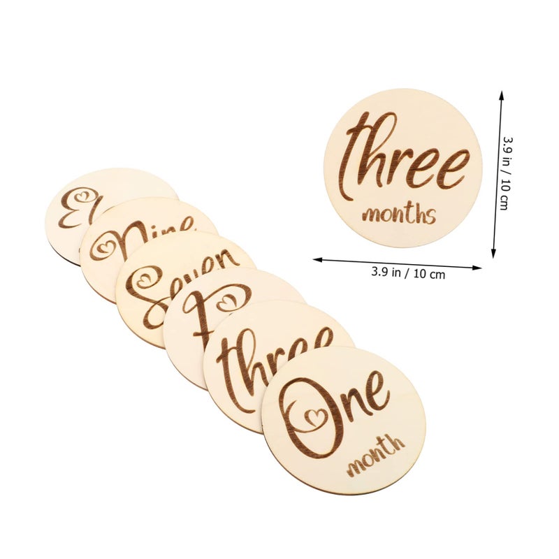 Double Sided Milestone Cards For Baby Photography 6Pcs With Chic Leaf Design - Image 5