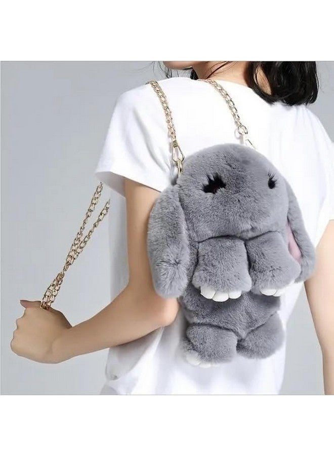 Napp Mall Cute Bunny Sling Bag Fluffy Sling Bags For Girls Kids Rabit Shaped bags Crossbody Plush Purse with Shoulder Chain handbags for Children stylish latest kids sling bags best kids birthday gift - Image 3