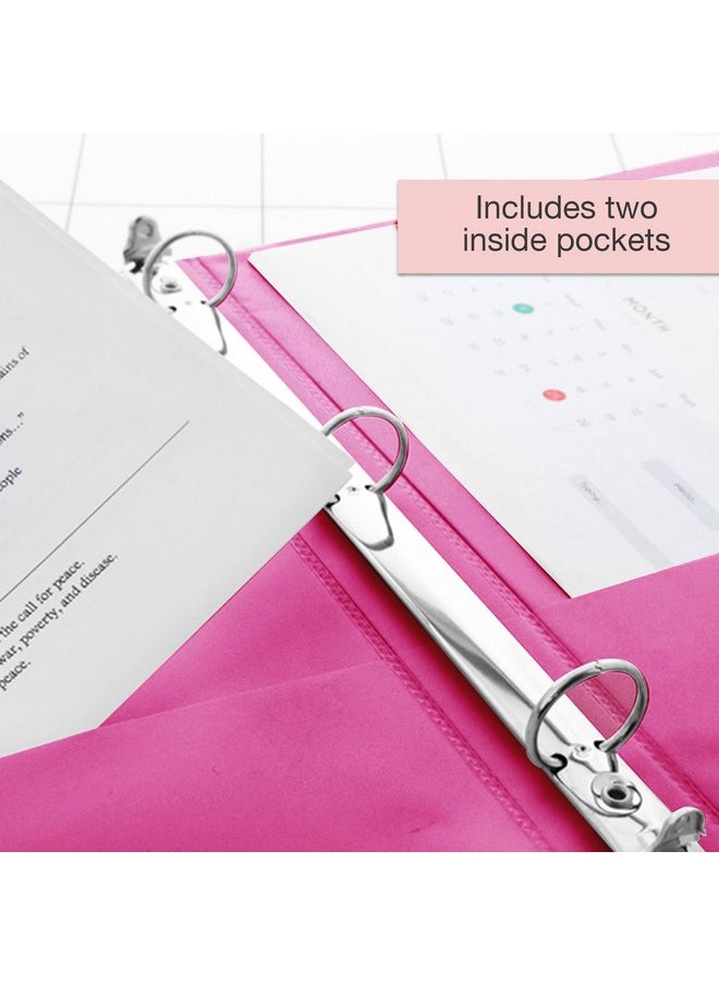 Bazic Products Bazic 3 Ring Binder 12 Economy View Binders Organizer Fuchsia Round Ring Hold 100 Sheets Paper For School Office Home 1Count  - Image 5