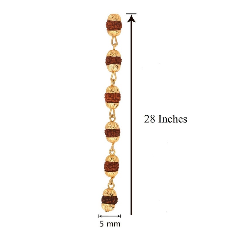 Mahi Rudraksh Mala Long Chain for Men (PACN1100216PR) - Image 3