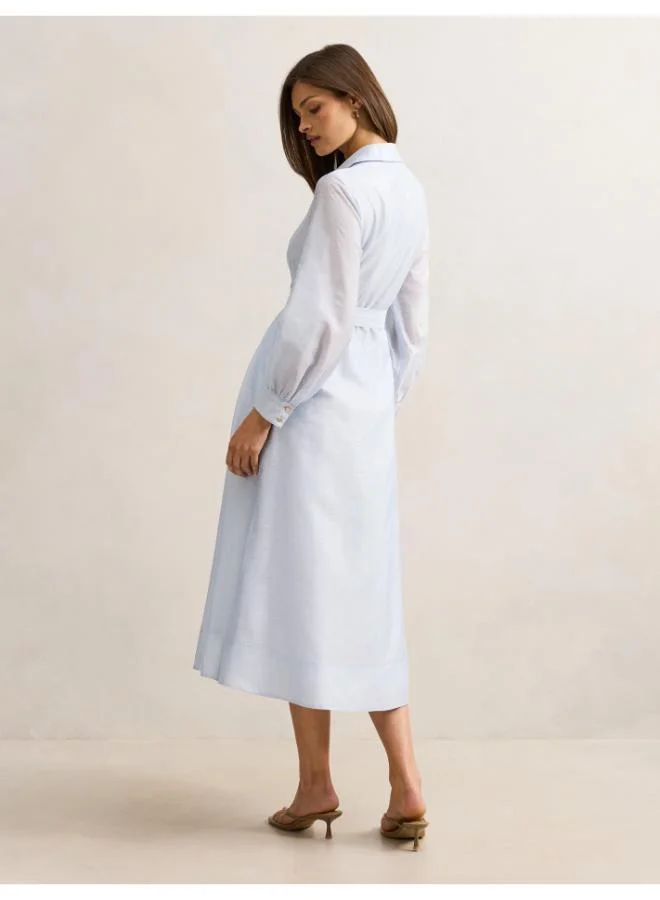 فورايفر نيو Evelyn Seam Detail Midi