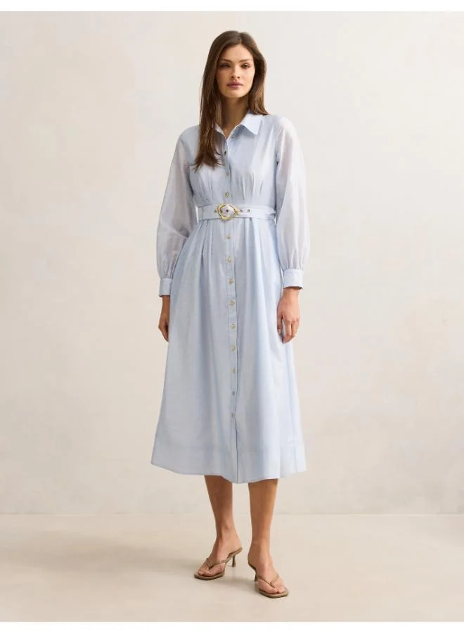 فورايفر نيو Evelyn Seam Detail Midi