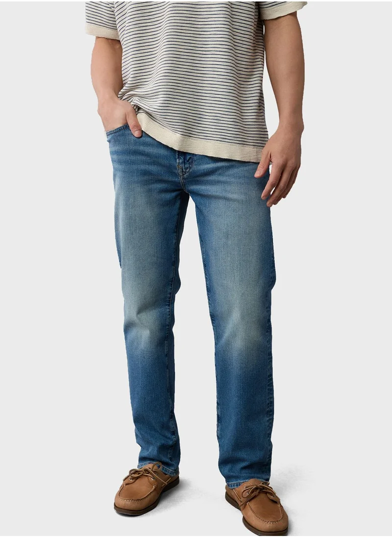 American Eagle Light Wash Straight Fit Jeans