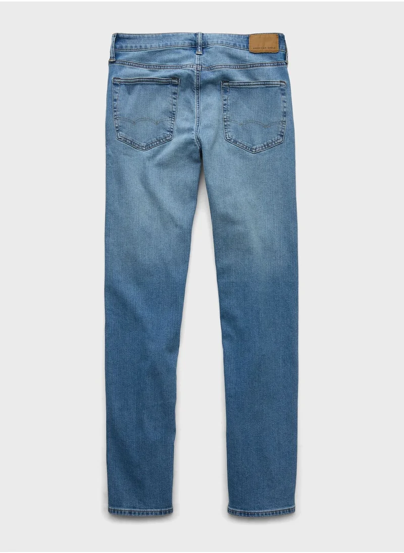 American Eagle Light Wash Straight Fit Jeans