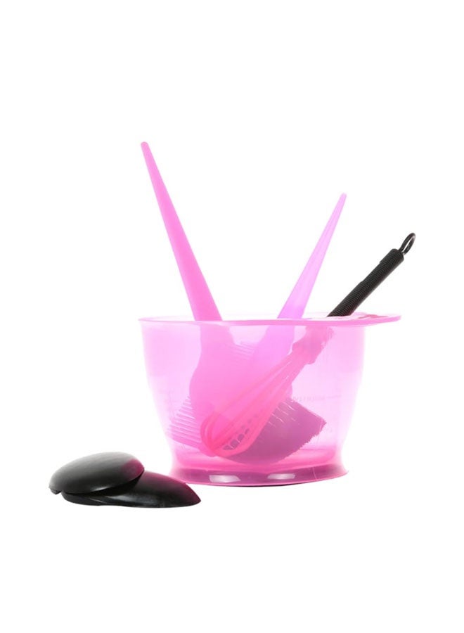 5 قطع من أدوات صبغ الشعر، مجموعة واحدة من أدوات صبغ الشعر الاحترافية للصالون، فرشاة تلوين الصالون، لوحة تظليل، أدوات صبغ الشعر، مجموعة العناية بالشعر الوردي - Image 2