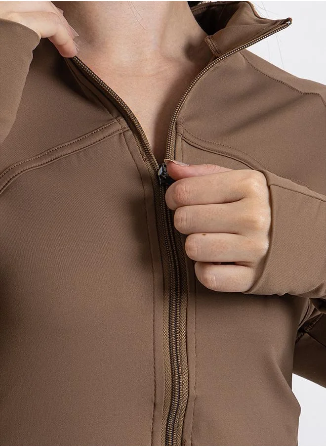 SHAPES SOFT ZIP-UP TOP