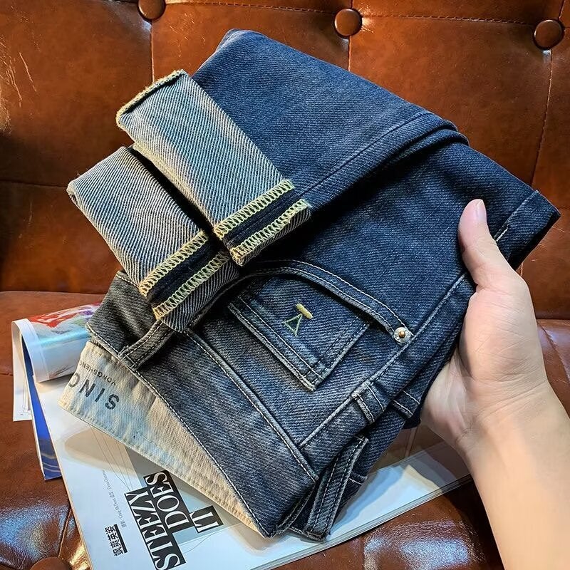 Unisex Classic Denim Jeans Loose Fit Daily Outdoor Wear - Image 1