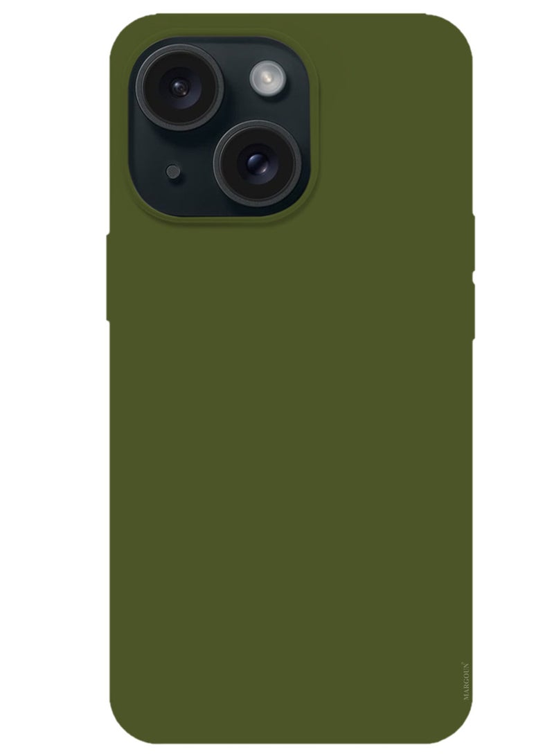 CATANES Silicone Case Cover for Apple iPhone 14 Plus, Slim Protective Cover with Microfiber Lining, Drop Protection - Cactus Green - Image 3