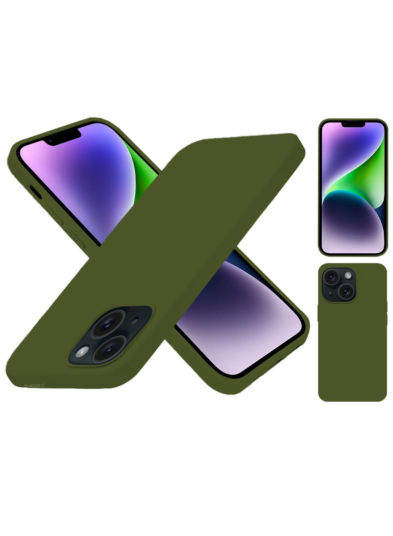 CATANES Silicone Case Cover for Apple iPhone 14 Plus, Slim Protective Cover with Microfiber Lining, Drop Protection - Cactus Green - Image 5