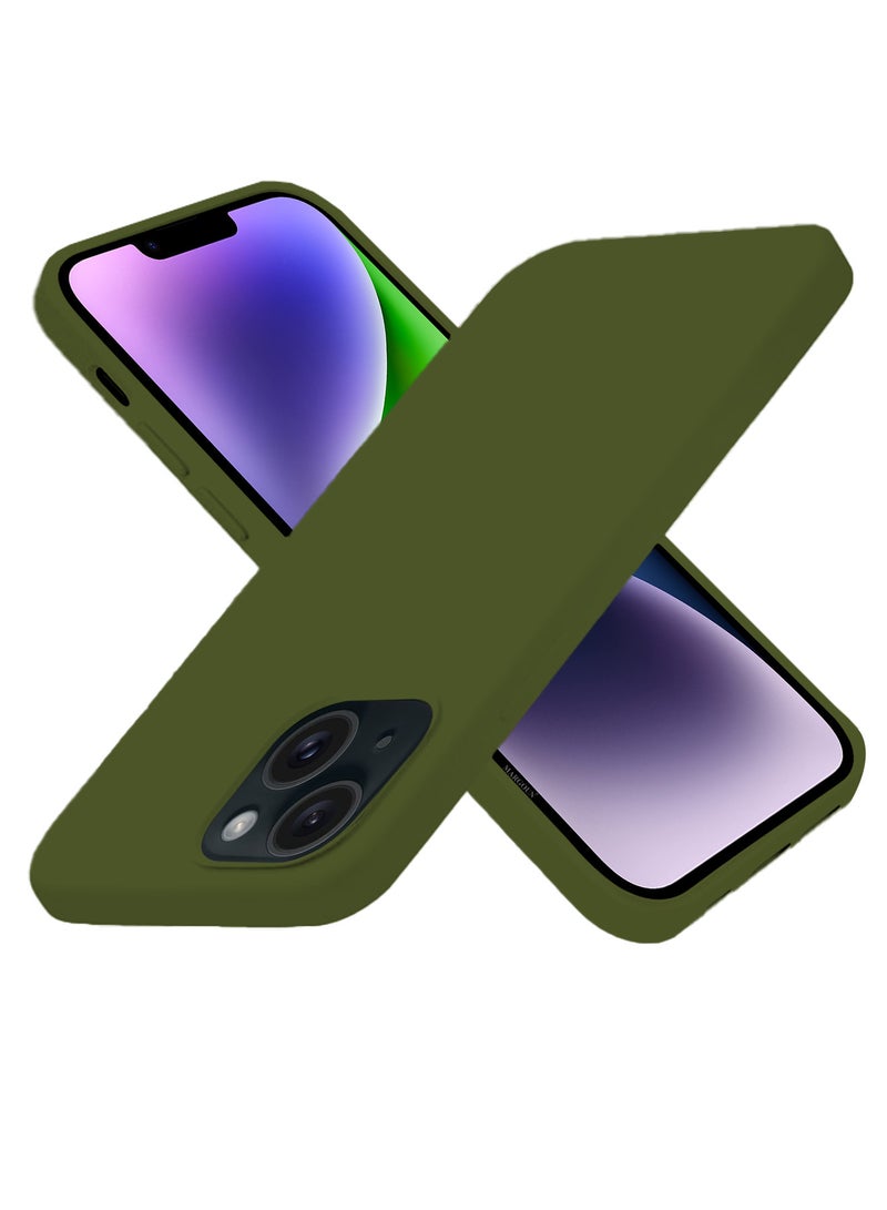 CATANES Silicone Case Cover for Apple iPhone 14 Plus, Slim Protective Cover with Microfiber Lining, Drop Protection - Cactus Green - Image 2