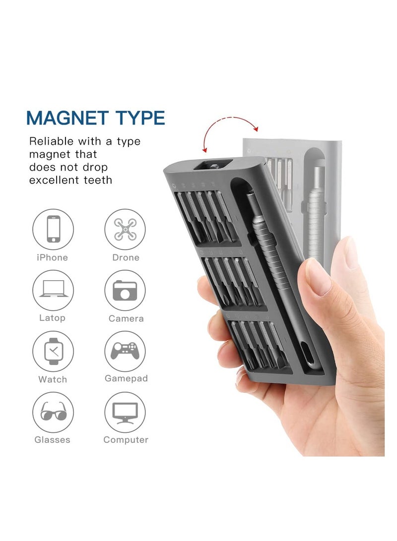 SOLARAE 31 in 1 Precision Screwdriver Set Mini Screwdriver Kit Repair Tool Kit with 30pcs S2 Steel Bits Screwdriver for Phone Watch Camera - Image 5