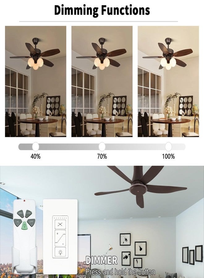 Humpptom Universal Ceiling Fan Remote Control Kit, Fan Remote Control Kit, Ceiling Fan Wall Switch UC9050T UC 9050T, Fan Light Combo Remote Compatible with Hampton Bay Harbor Breeze Hunter - Image 5