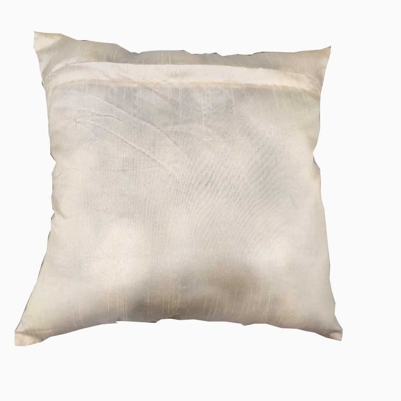 Good Vibes GOODVIBES Polyester Silver Floral Foil Printed Cream Square Cushion Covers 60 cm60cm 24 x 24 inch Pack of 3 - Image 5