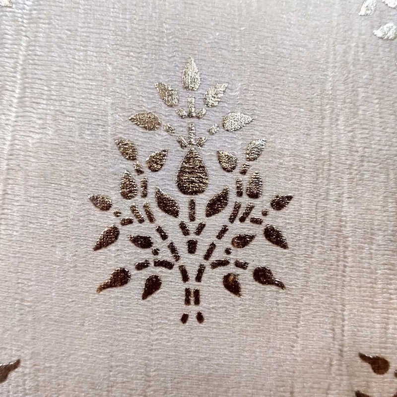 Good Vibes GOODVIBES Polyester Silver Floral Foil Printed Cream Square Cushion Covers 60 cm60cm 24 x 24 inch Pack of 3 - Image 3
