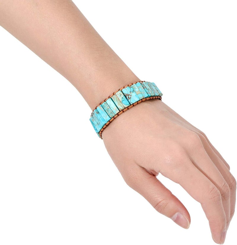 sedmart 7 Chakra Bracelets for Women with Real Stones Leather Wrap Healing Bead Bracelet Women Men Boho Friendship Jewelry - Image 4