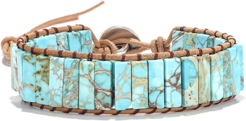 sedmart 7 Chakra Bracelets for Women with Real Stones Leather Wrap Healing Bead Bracelet Women Men Boho Friendship Jewelry - Image 2