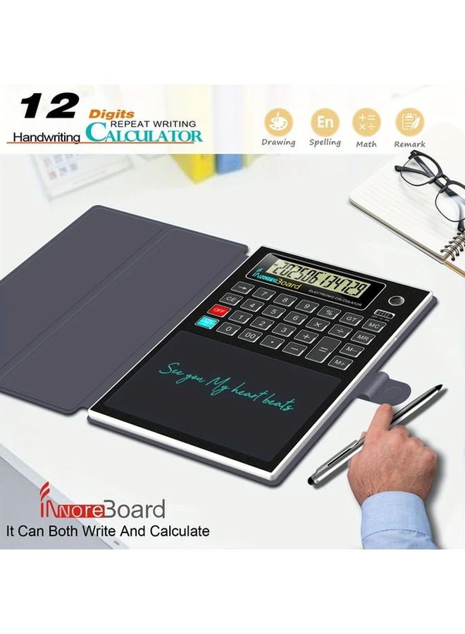 INNoreBoard A5 Stylus Calculator Electronic Notebook Portable Handwriting Repetition One Key Erase Yellow - Image 2