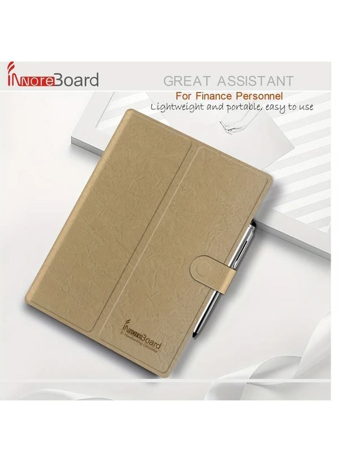 INNoreBoard A5 Stylus Calculator Electronic Notebook Portable Handwriting Repetition One Key Erase Yellow - Image 1