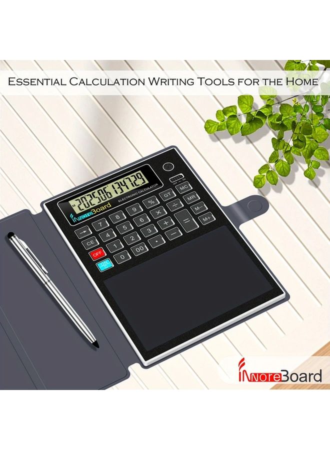 INNoreBoard A5 Stylus Calculator Electronic Notebook Portable Handwriting Repetition One Key Erase Yellow - Image 5