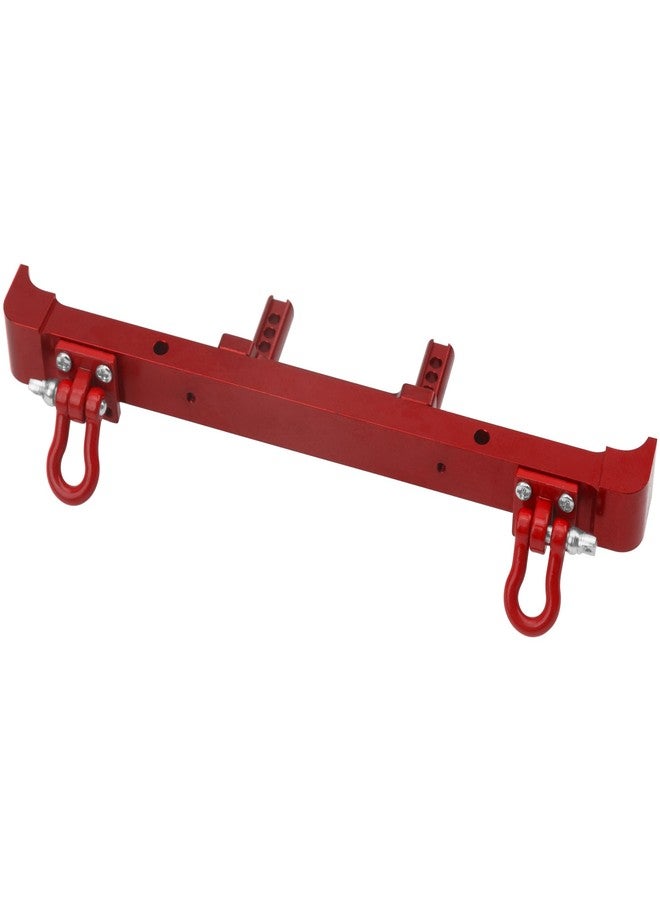 Vgoohobby Aluminum Front Rear Bumper & Trailer Hook Compatibke with MN Model MN128 MN-128 1/12 RC Car (Red) - Image 4