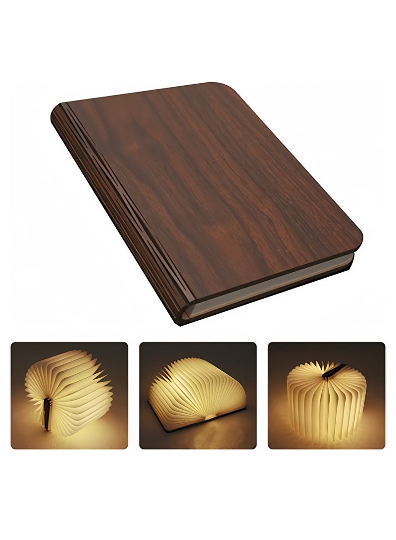 Wooden Foldable Book Lamp – LED Light, Soft Glow, Perfect for Bedroom & Study, Unique Gift Idea - Image 1