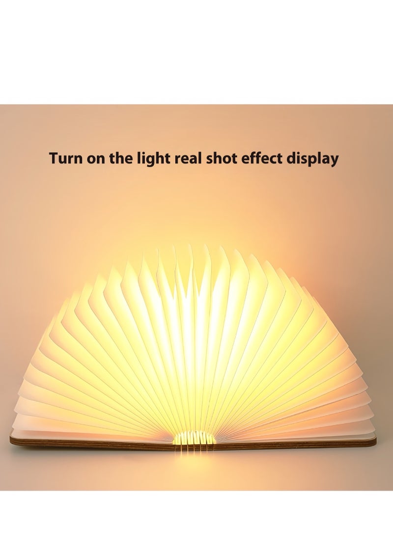 Wooden Foldable Book Lamp – LED Light, Soft Glow, Perfect for Bedroom & Study, Unique Gift Idea - Image 4