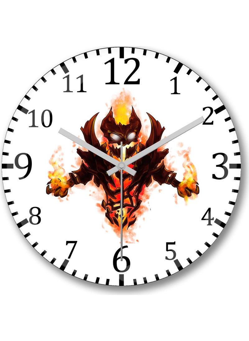 Baskı Dükkanı Print Shop Dota 2 Shadow Demon Wall Clock Curved Real Glass  - Image 1