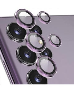 Generic For Samsung Galaxy S24 Ultra Camera Protector Lens With Clear Tempered Glass Camera-Purple 