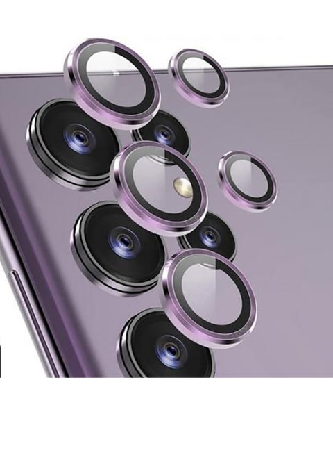 عدسات حماية بحواف استانلس لحماية كاميرا سامسونج جالاكسي اس 24 الترا - بنفسجي Samsung Galaxy S24 Ultra