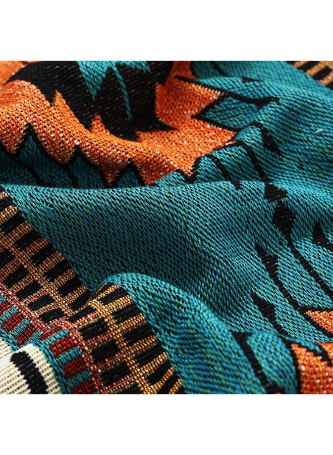 NANAO Boho Throw Blankets Southwestern Bed Throws Cover Reversible Green Aztec Southwest Blanket for Couch Chair Sofa Home Outdoor Beach Car Tent Travel Camping 51"x63" - Image 3
