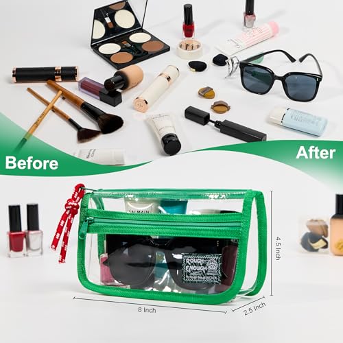 RE ROUGH ENOUGH Rough Enough Clear TSA Approved Toiletry Bag Small Travel Makeup Case Organizer Pouch with Zipper for Women Men - Image 3