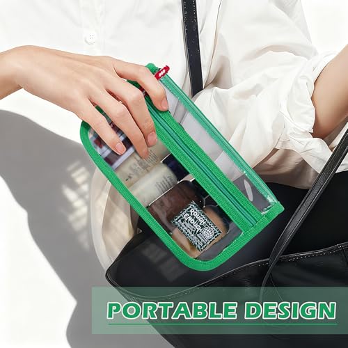 RE ROUGH ENOUGH Rough Enough Clear TSA Approved Toiletry Bag Small Travel Makeup Case Organizer Pouch with Zipper for Women Men - Image 5