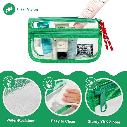 RE ROUGH ENOUGH Rough Enough Clear TSA Approved Toiletry Bag Small Travel Makeup Case Organizer Pouch with Zipper for Women Men - Image 2