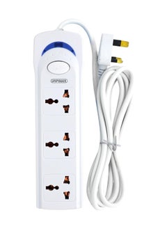 EX-1242 Power Socket with 3 Way Outlets and Extension Cord, 3 Meter Length, White - pzsku/ZDDA85A752367FCD5B22DZ/45/_/1726474937/2b7c4231-a00c-4334-88d3-eb623fe4c018