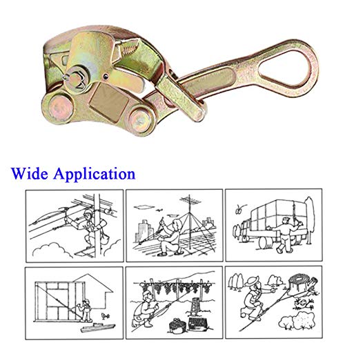 Wogoboo Cable Grip Wire Gripper Steel Cable Puller Tool for Wire Rope,Pulling 4408 Lbs(2 Ton) - Image 5