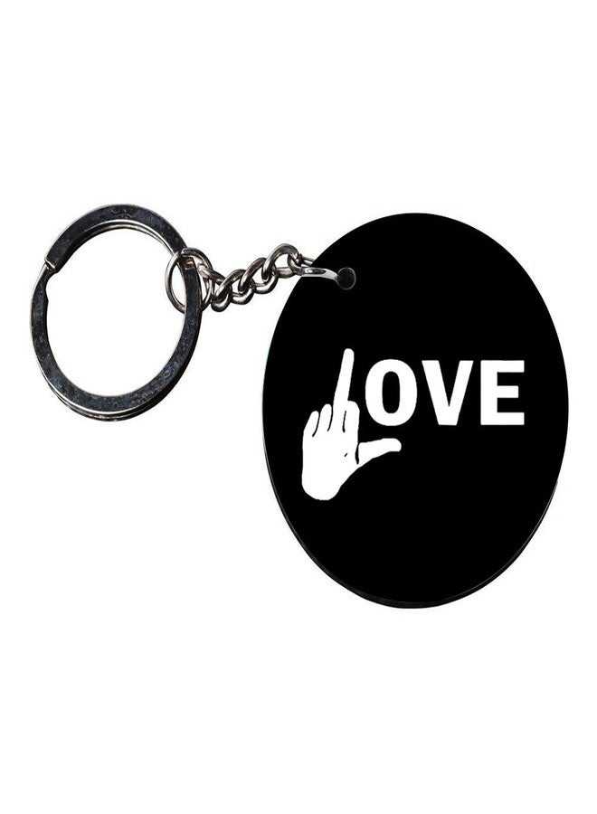 Anuman007 | funny quote keychain | keychain for maruti suzuki car Printed Wooden Keychains | Circle Shape Set of 2 keyrings 2x2 inch - Image 3