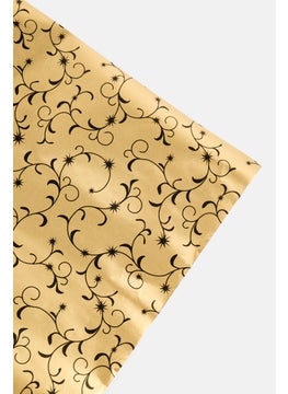 Bolis Floral Pattern Gift Wrapping Paper 70 x 200 cm, Gold  - Image 3