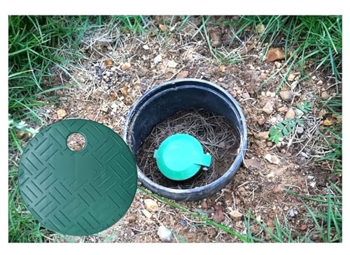 POFUIERKN 4 Pcs Green Plastic Round Irrigation Sprinkler Valve Box Cover, Universal Fit, ID 5.5" OD 6" - Image 4