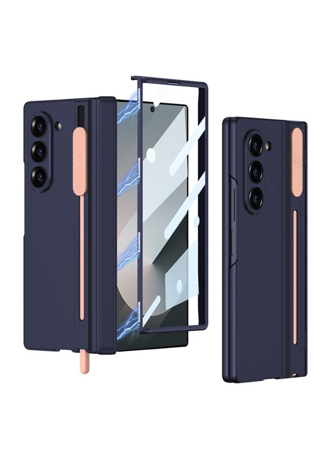 general for Samsung Galaxy Z Fold 6 Case with S Pen Gear-Pushed Support and HD Screen Protector and Magnetic Zipper Protector, Shockproof PC Hard Cover for Z Fold 6, No S Pen - Image 1