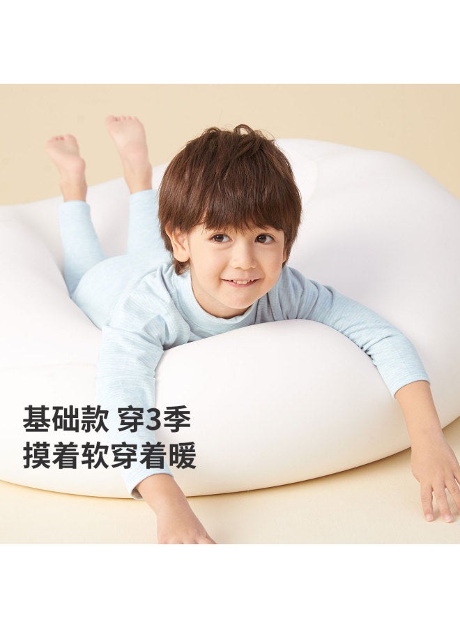 Long time companion quick-warm Brushed Boys' Base Layer Long Sleeve Mid-high Neck Glutinous Rice Thermal Shirt - Image 2
