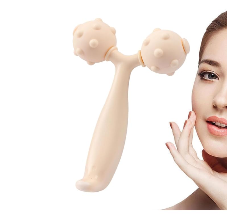 Facial Roller Massager | Skin Roller | Skin Tightening, Y Shape Massage Roller, Skin Care Tools Beauty Device Pochy-pink