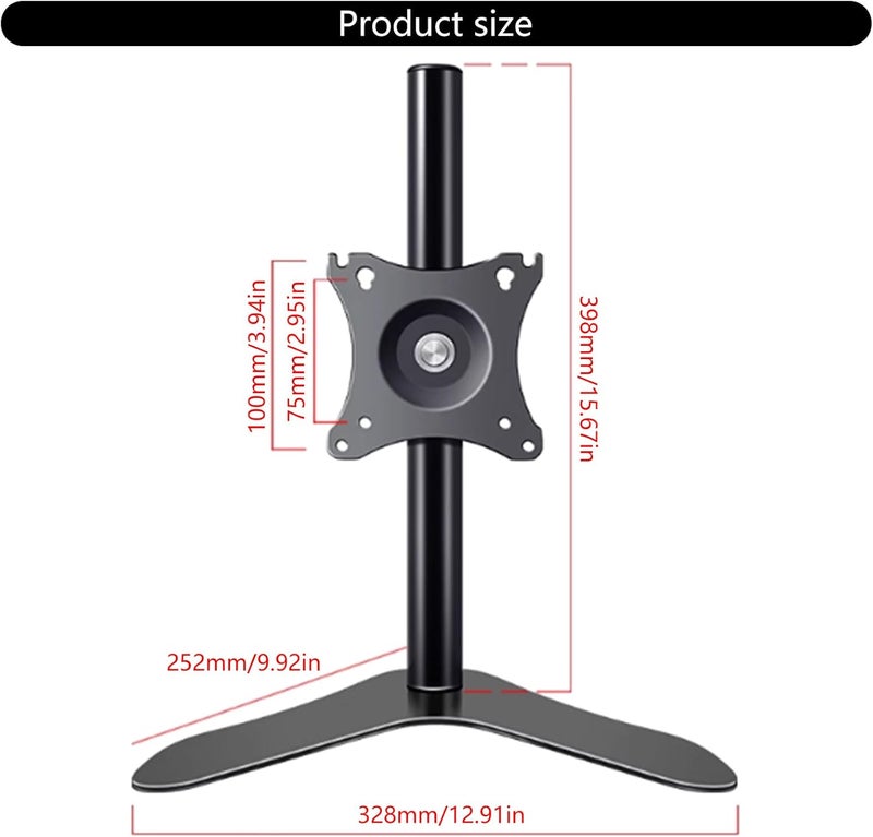 Monitors Stand Risers for 14 to 27inch Screens with Ergonomic and Rotation Desk Mount Risers - Image 4