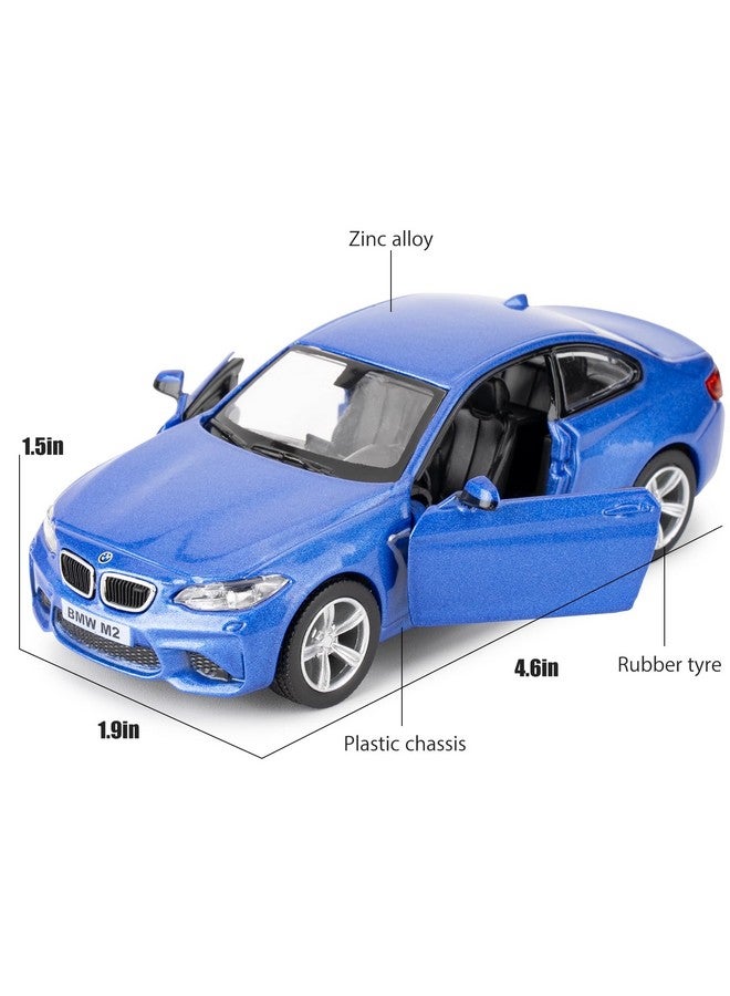RMZ City 1:36 Bmw M2 Toy Car, Diecast Pull Back Model Car, Collection Kids Toy For Aged 3 And Up, Gift Blue - Image 2