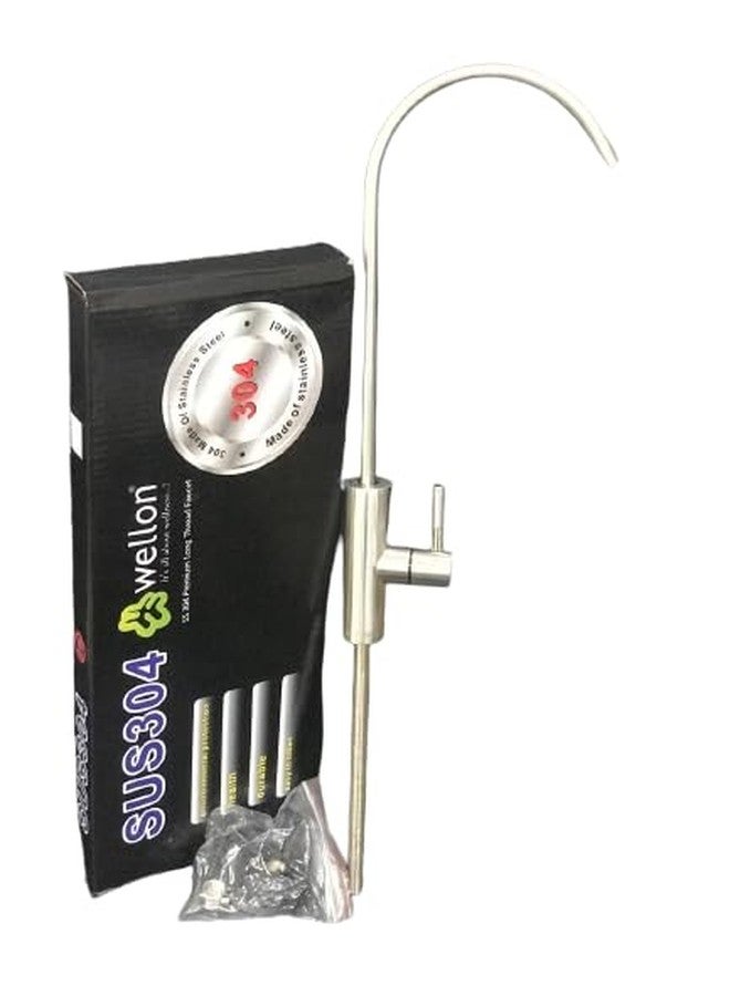 Wellon Stainless Steel RO Faucet Tap | Imported Undersink Long Thread | Chrome Finish Drinking Water Filter Tap for All RO & UV Water Purifiers, Kitchen Sink Installation - Image 5