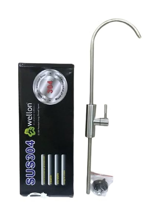 Wellon Stainless Steel RO Faucet Tap | Imported Undersink Long Thread | Chrome Finish Drinking Water Filter Tap for All RO & UV Water Purifiers, Kitchen Sink Installation - Image 3
